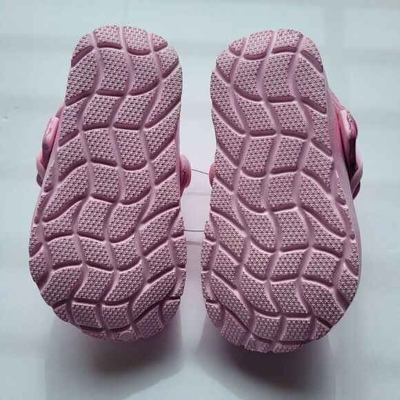 Pink Toddler Girls Butterfly Clogs Slip On Sz 5 - Picture 3 of 8